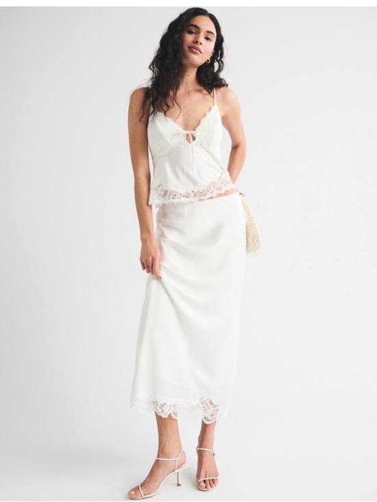 Abercrombie & Fitch Dresses & Skirts - Abercrombie & Fitch White Lace Trim Skirt Set